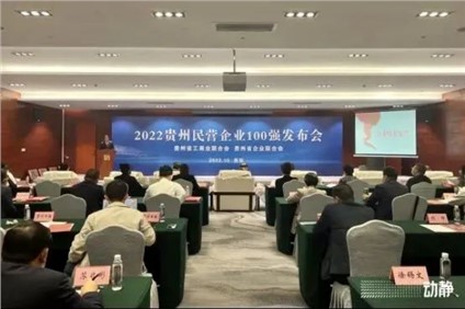 喜报！PT电子游戏股份荣登“2022贵州造作业民营企业20强”榜首